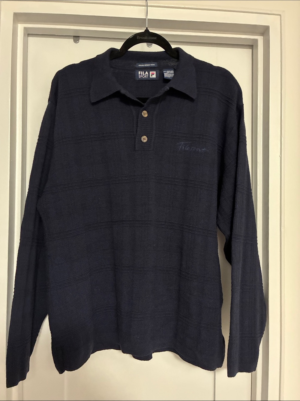 RARE Vintage Merino Wool Fila Sport Polo Sweater